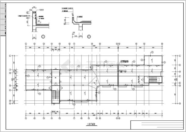 3层2024平米幼儿园建筑施工设计全套cad图纸-图一