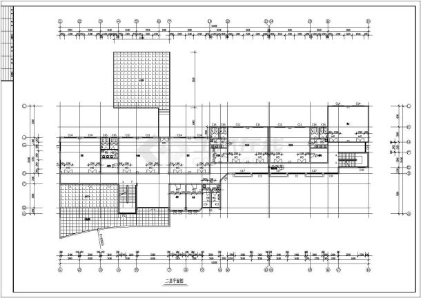 3层2024平米幼儿园建筑施工设计全套cad图纸-图二