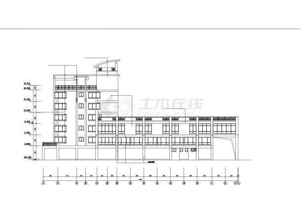 乡镇临城农贸市场建筑施工设计全套cad图-图二