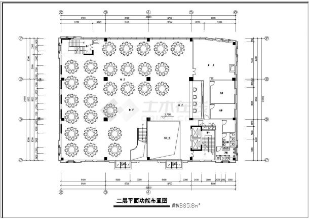 广州某酒店楼建筑施工设计cad图纸-图二