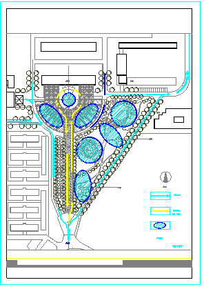 淮南某广场景观设计总平面CAD图-图二