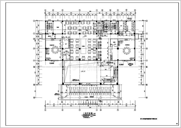 某小镇新锦城宾馆全套建筑施工设计cad图（含效果图）-图二