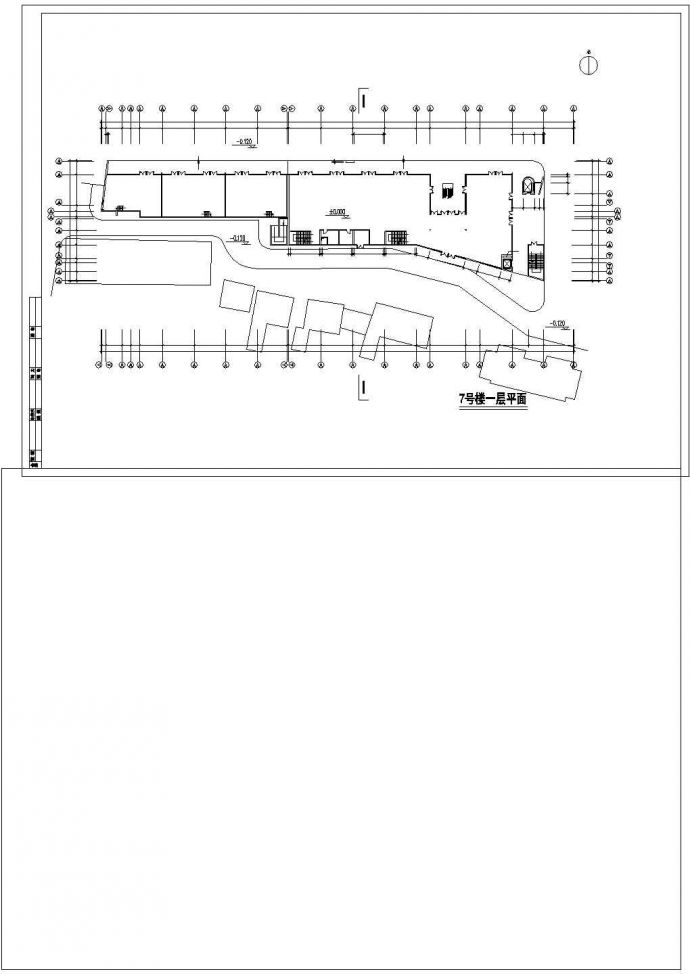 四层商业中心副楼全套施工设计cad图纸（含效果图）_图1