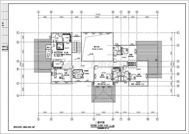 两层独立别墅楼全套建筑施工设计cad图纸（含效果图）-图一