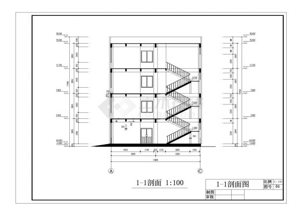 某城市高层楼毕业设计框架结构厂房设计CAD规划详图-图一