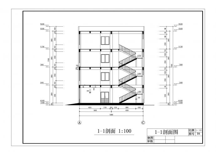 某城市高层楼毕业设计框架结构厂房设计CAD规划详图_图1