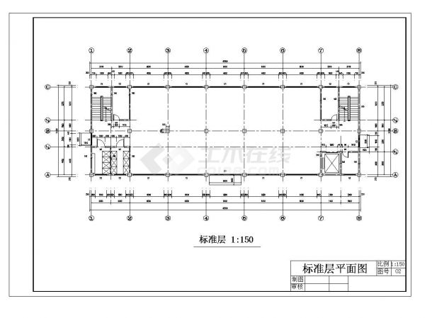 某城市高层楼毕业设计框架结构厂房设计CAD规划详图-图二