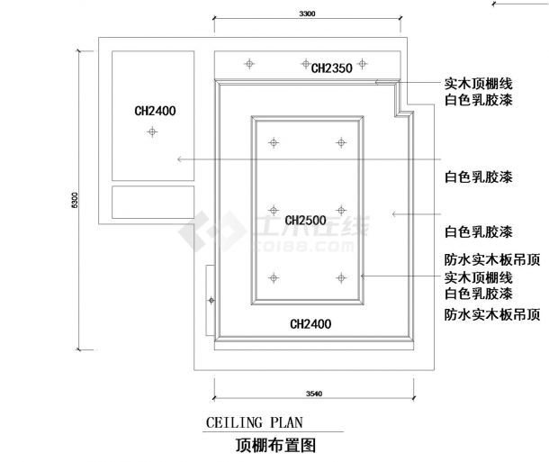 某城市高层楼建筑工程卫生间结构布置CAD参考详图-图二
