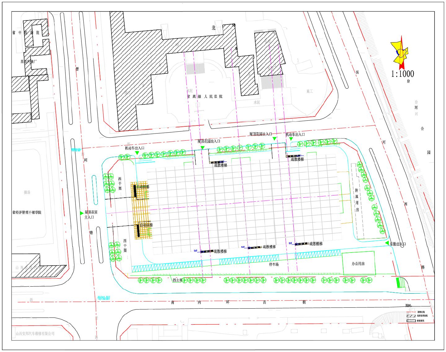 家具广场屋顶花园设计平面图CAD