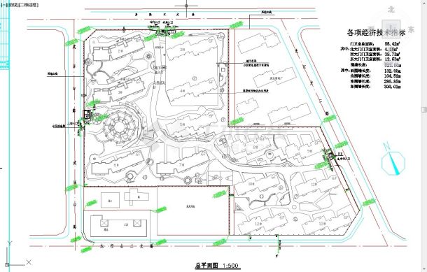 哈尔滨某小区1100平米2层框架结构花园会所及大门建筑设计CAD图纸-图二