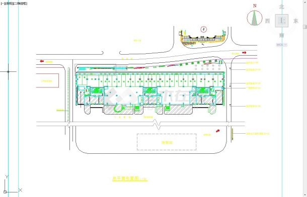 苏州某精品花园商业街施工全套设计cad图-图二