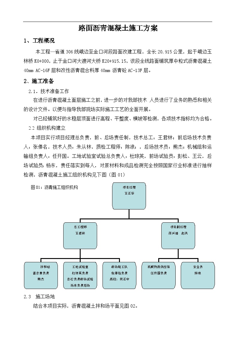 道路沥青砼施工组织设计.doc-图一