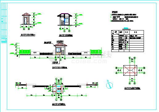 某小区1200平米2层砖混结构业主活动会所建筑设计CAD图纸（含总图）-图二