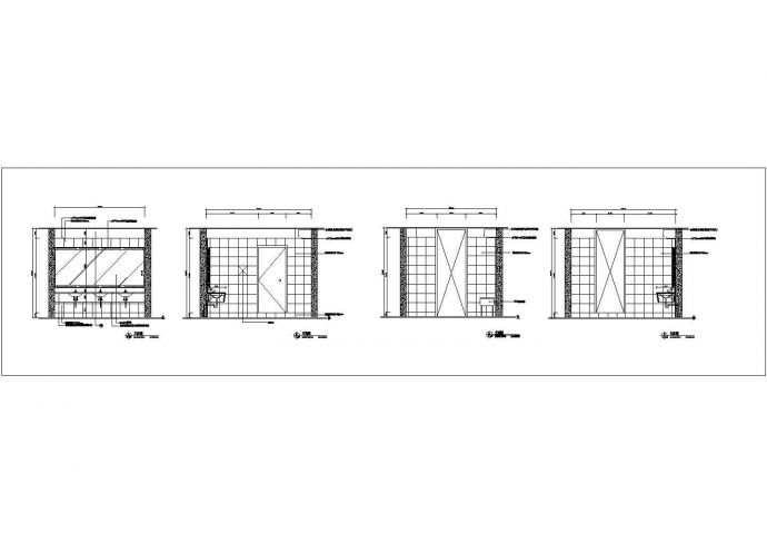 某大型商场卫生间装修设计CAD图_图1