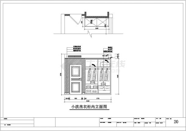  Decoration construction drawing of simple European style apartment - Figure 1