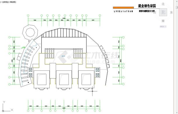 某3层2872.54平米绿色家园幼儿园建筑设计cad方案图【含效果图】-图一