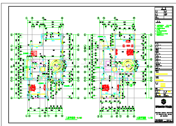 某多层框混结构欧式别墅设计cad全套建筑施工图纸（含设计说明，含结构设计，含水电设计，含空调设计）-图一