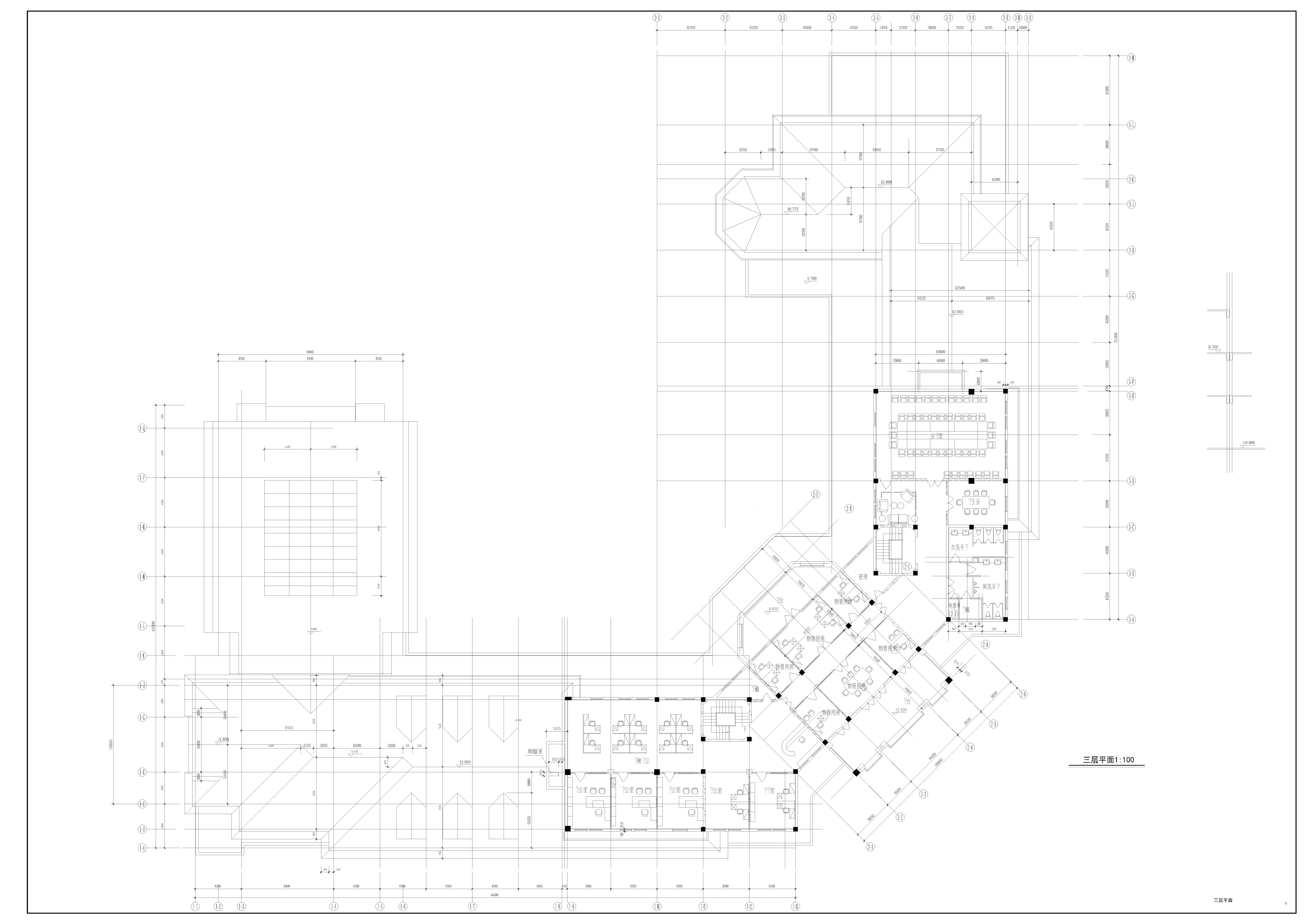 绿城公寓平面施工图CAD