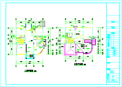 别墅水施方案设计全套CAD图-图二
