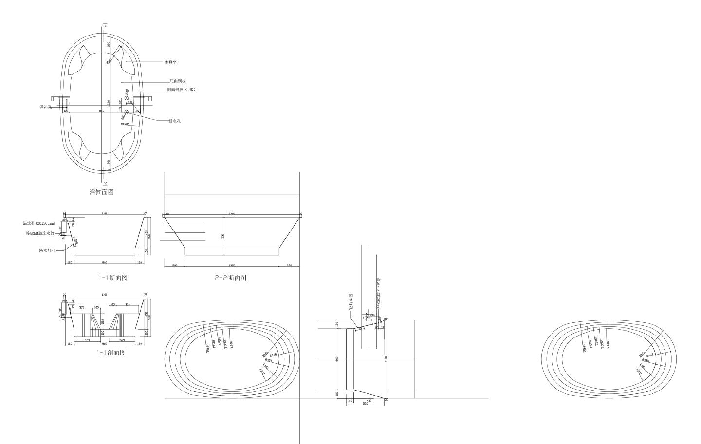 水房建筑施工制图图例案例CAD图