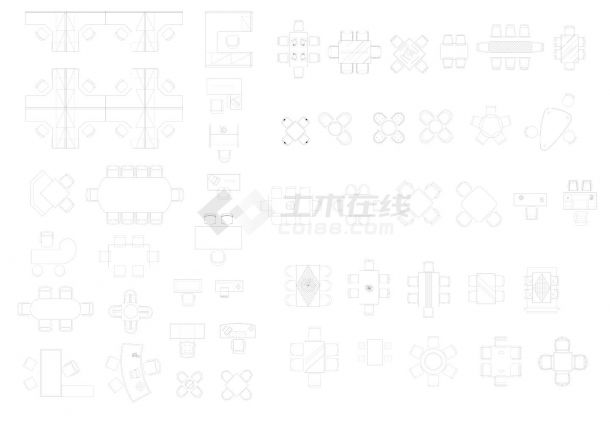 室内设计-平面常用模块CAD图-图一