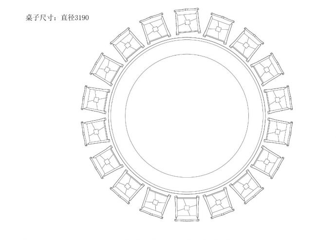 桌几类-整理图库-现代简约风12人以上圆桌（带遮罩）平立面内含36个CAD图_图1