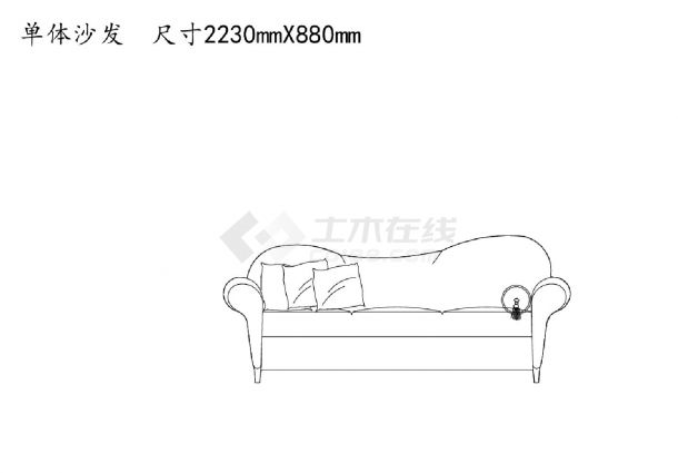 沙发类（整理图库）＆（立面）单体沙发立面图25个(六）CAD图-图一