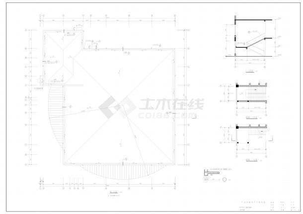 餐厅设计施工图CAD图纸设计餐厅设计建筑图-图二