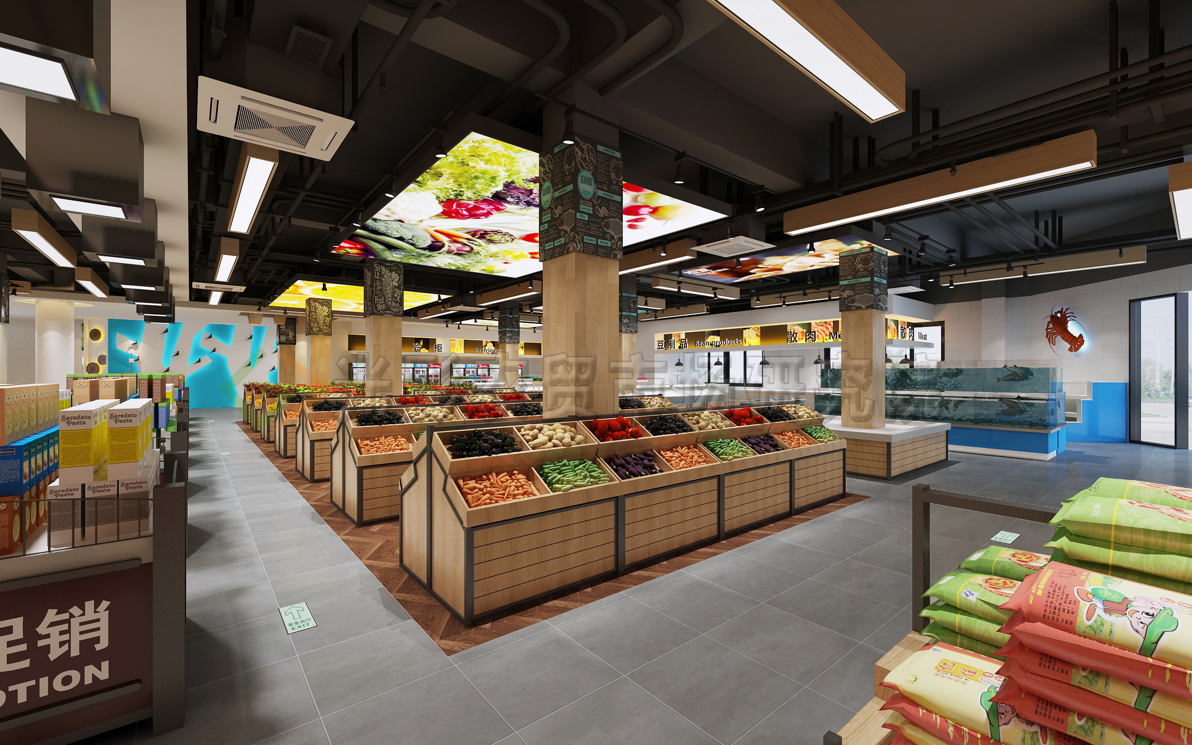 淄博水果超市设计装修果蔬超市百货超市设计装修|空间|家装设计|集简设计 - 原创作品 - 站酷 (ZCOOL)