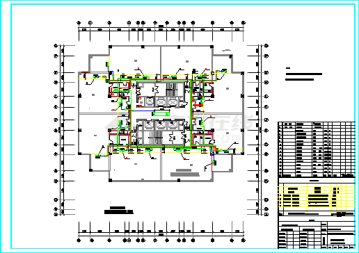 某现代多层商场办公楼空调通风系统（水环热泵系统）设计cad平面施工图（含设计说明）-图一