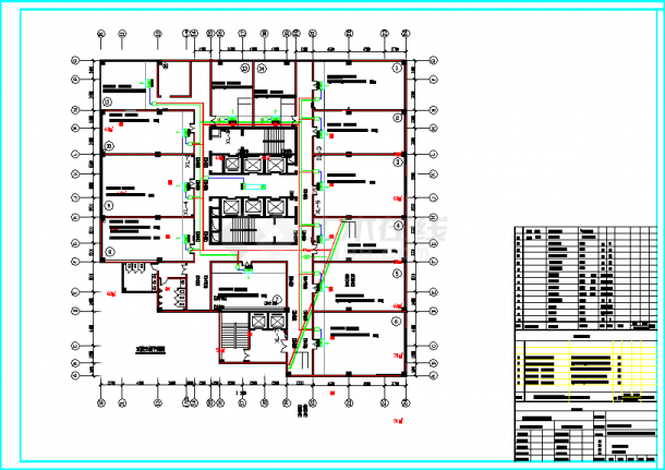 某现代多层商场办公楼空调通风系统（水环热泵系统）设计cad平面施工图（含设计说明）-图二