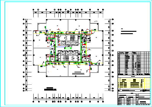 某现代多层商场办公楼空调通风系统（水环热泵系统）设计cad平面施工图（含设计说明）