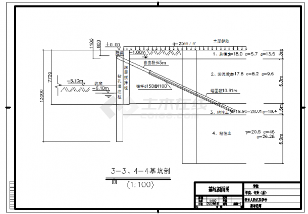 基坑支护设计_【基坑支护】十七万平米商业办公楼设计CAD图-图一