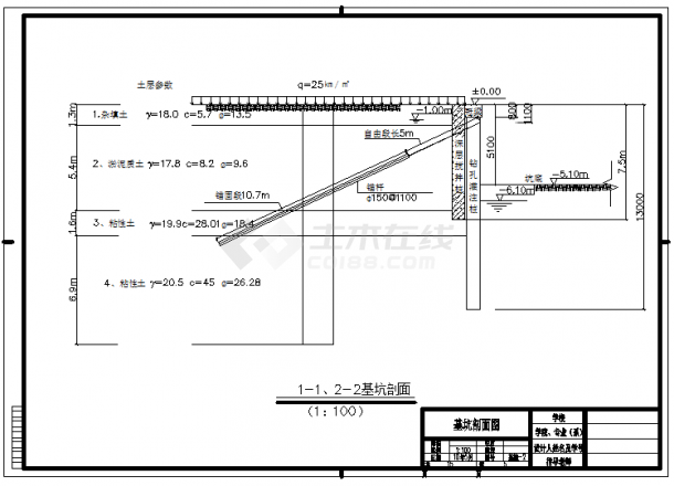 基坑支护设计_【基坑支护】十七万平米商业办公楼设计CAD图-图二