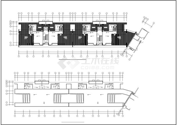 武汉市某小区1.7万平米18层框架结构住宅楼平立剖面设计CAD图纸-图二