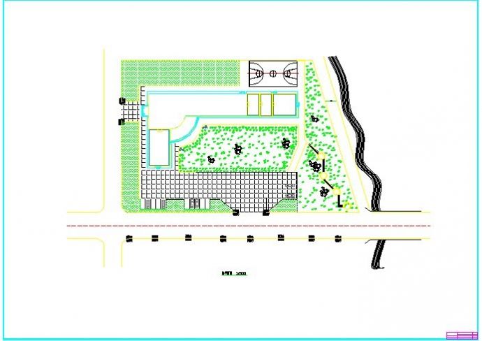 泉州市某商业街5800平米3层框架结构连锁酒店平面设计CAD图纸_图1