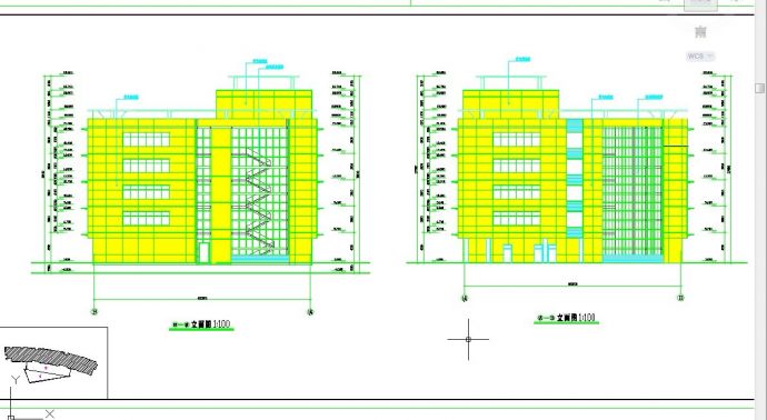 1.2万平米五层框架结构办公式酒店建筑设计CAD图纸（含总图）_图1