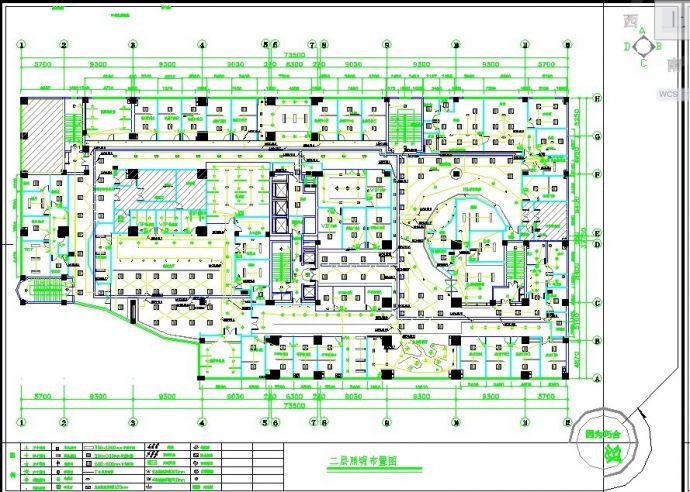 石家庄某医院四层综合楼电路施工CAD图（含各楼层照明布置图）_图1