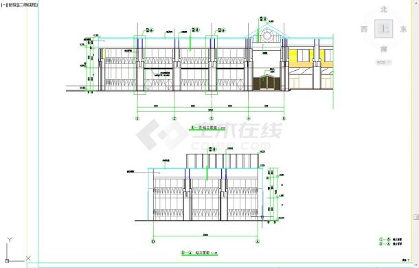 [镇江]某居住区二层会所建筑施工设计全套cad图-图二