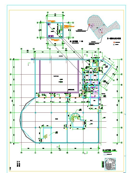 [镇江]某居住区二层会所建筑施工设计全套cad图