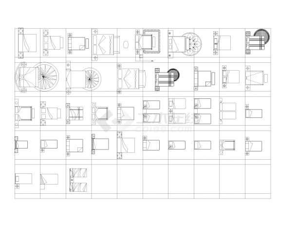 建筑CAD常用家居平面图块-图二