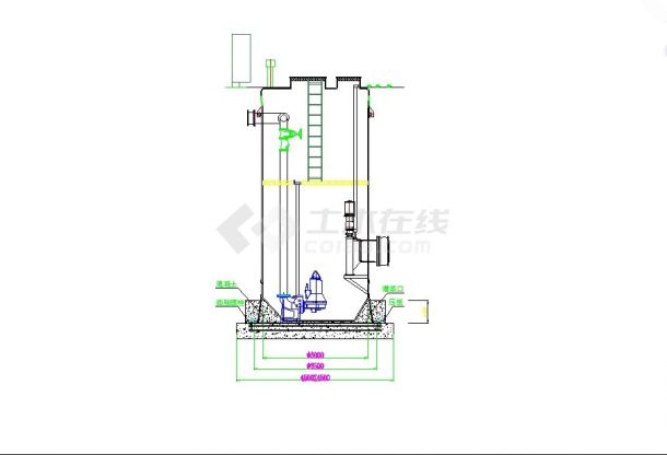 【最新】某污水一体化提升泵站设计方案CAD图纸-图二