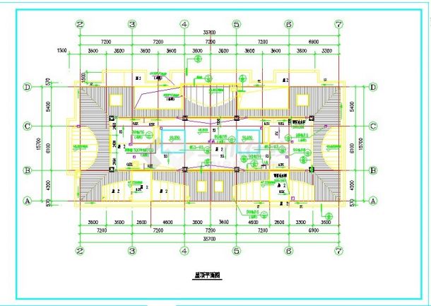 广州市某小区13层框架结构临街商住楼建筑设计CAD图纸（1-3层商用）-图二