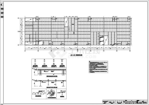物流中心丙类5层钢框架器械库仓库建筑结构水暖电设计施工图-图二
