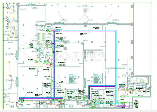 深圳美术馆图书馆项目全套建筑施工图电气人防电CAD图纸-图一