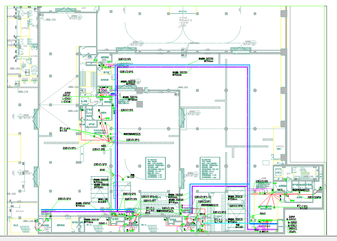 深圳美术馆图书馆项目全套建筑施工图电气人防电CAD图纸