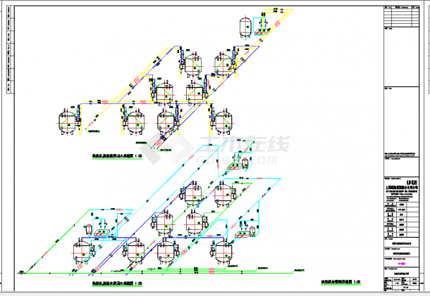 某地无锡万达文旅城施工图联创给排水CAD图纸-图一