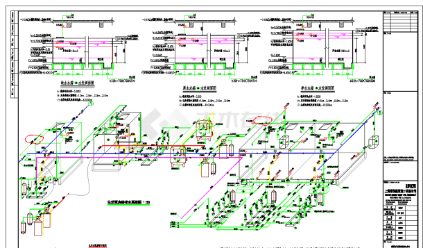 某地无锡万达文旅城施工图联创给排水CAD图纸-图二