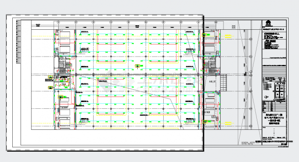 某地工业厂房-电气-生产用房(大)13一层夹层-照明平面图CAD图纸-图一