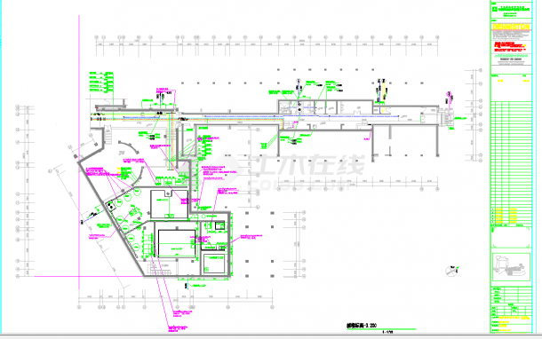 拉萨五星级多层假日酒店建筑设计施工图-给排水CAD图纸-图一